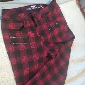 Hot Topic plaid red pants